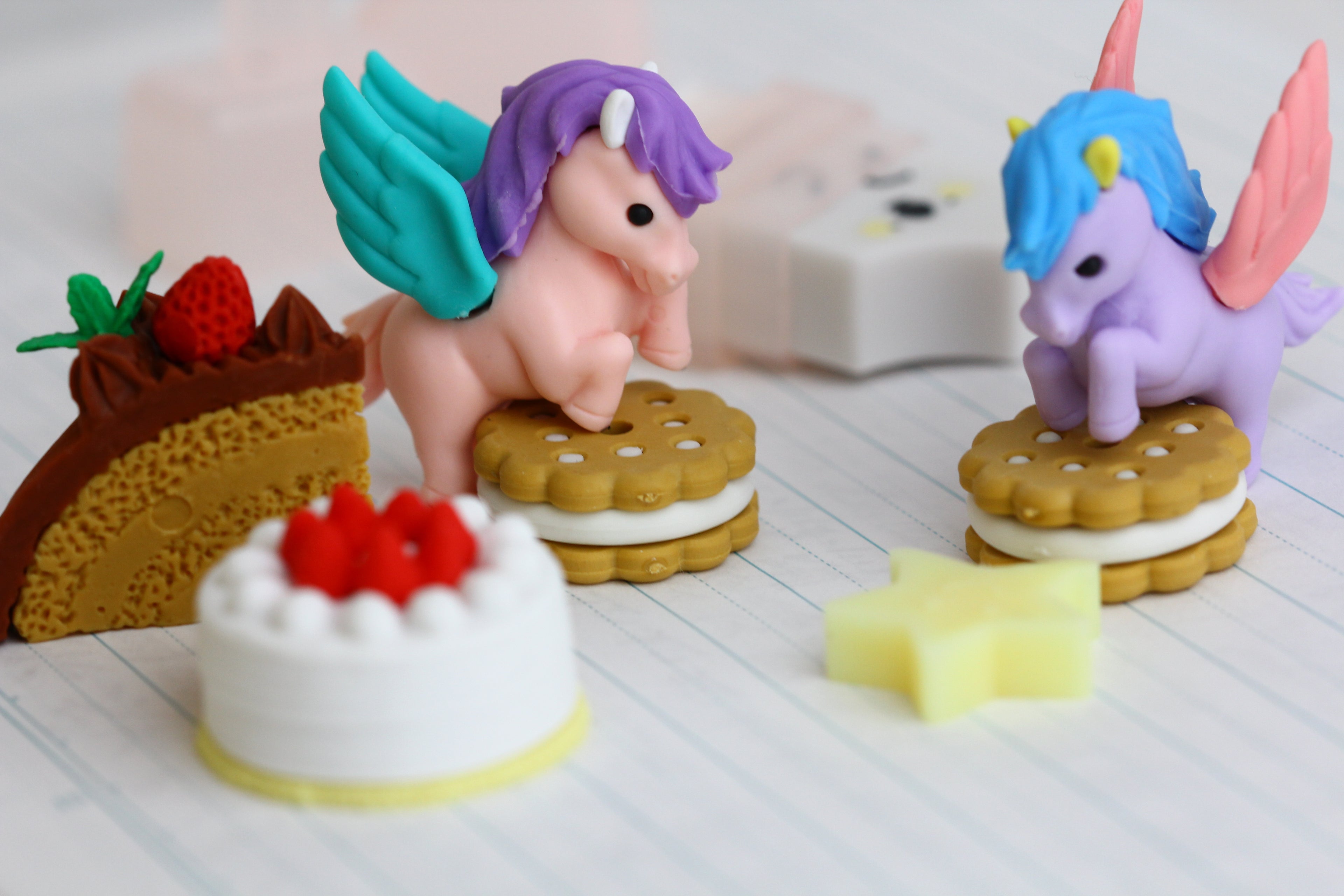 Cute Daiso Fantasy Erasers Set