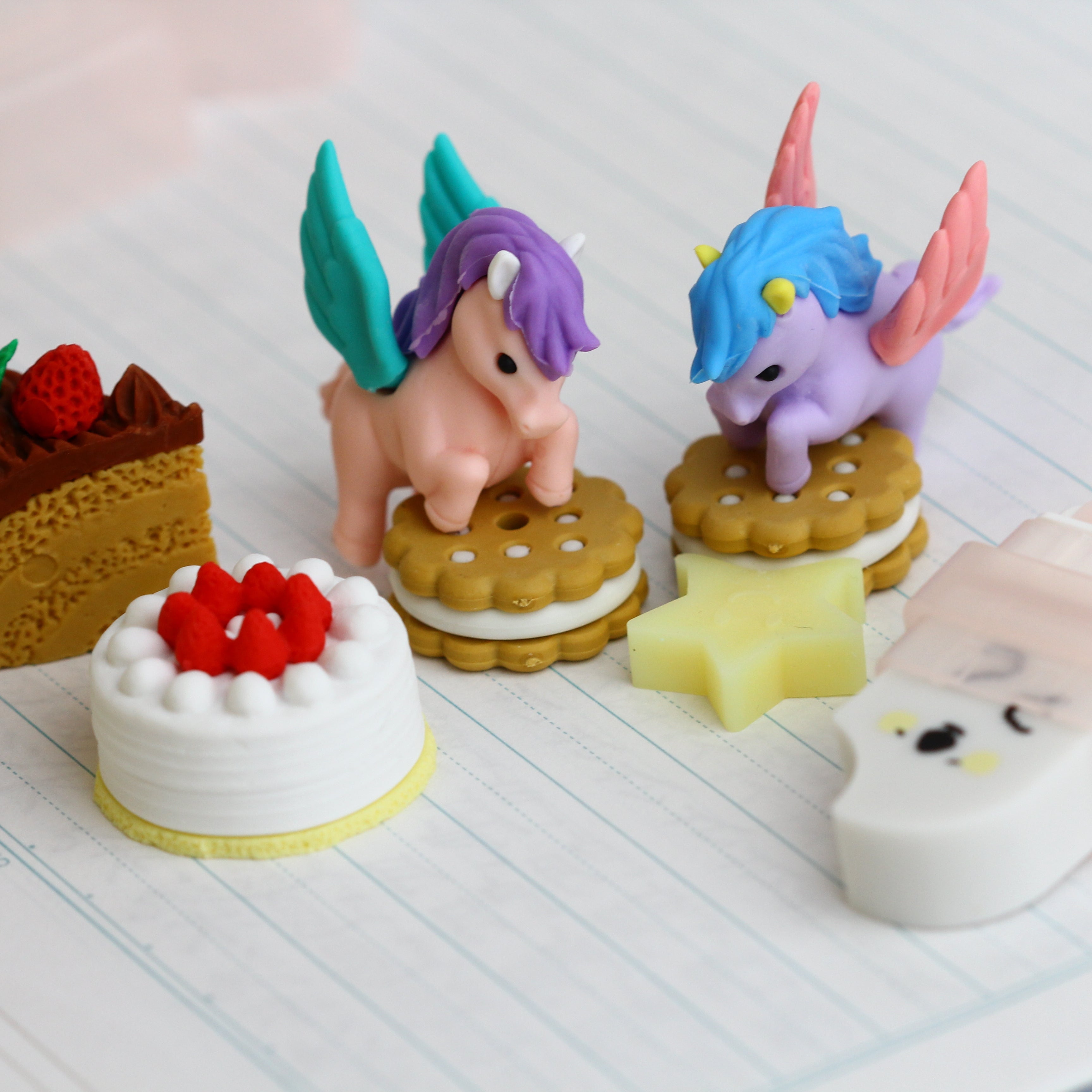 Cute Daiso Fantasy Erasers Set