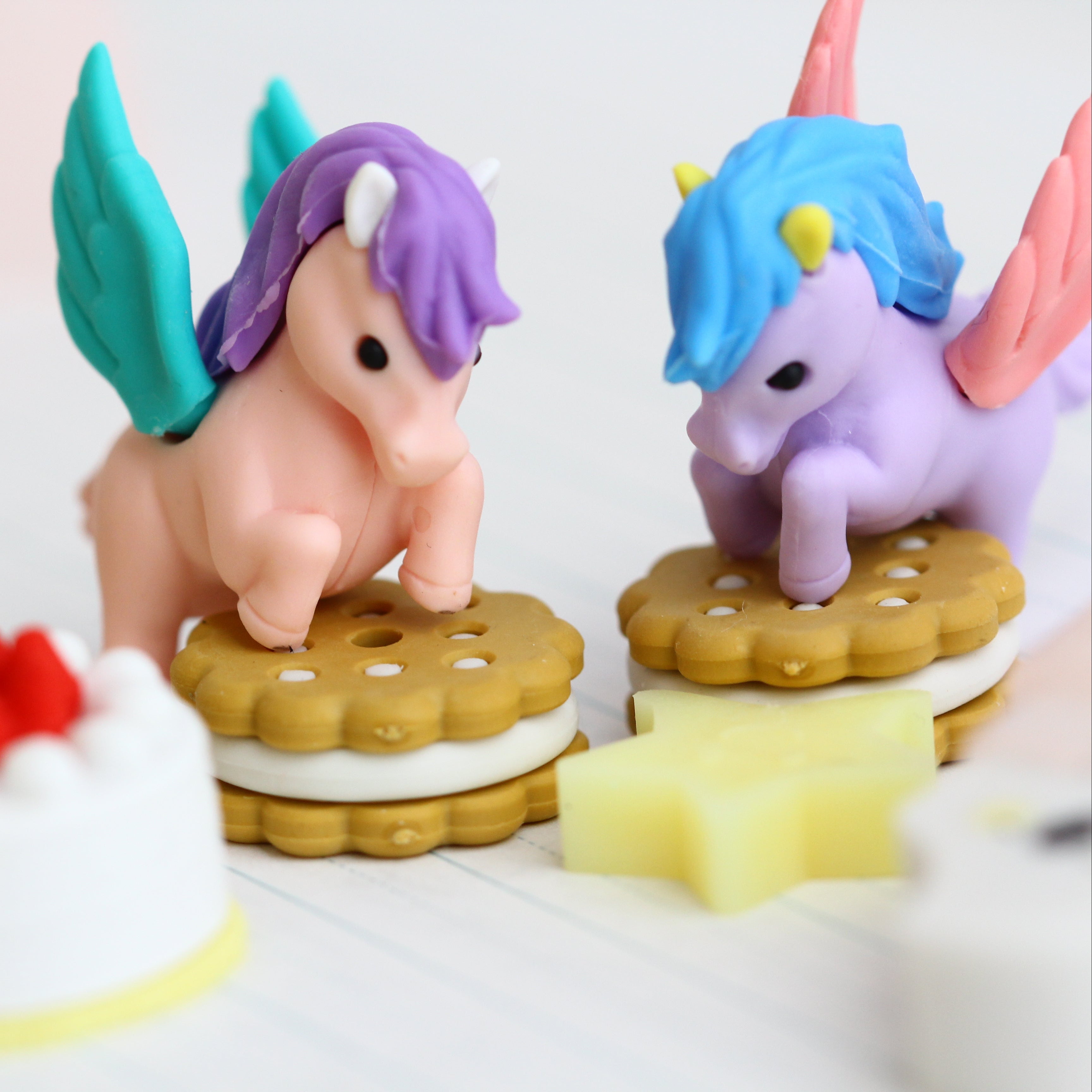 Cute Daiso Fantasy Erasers Set